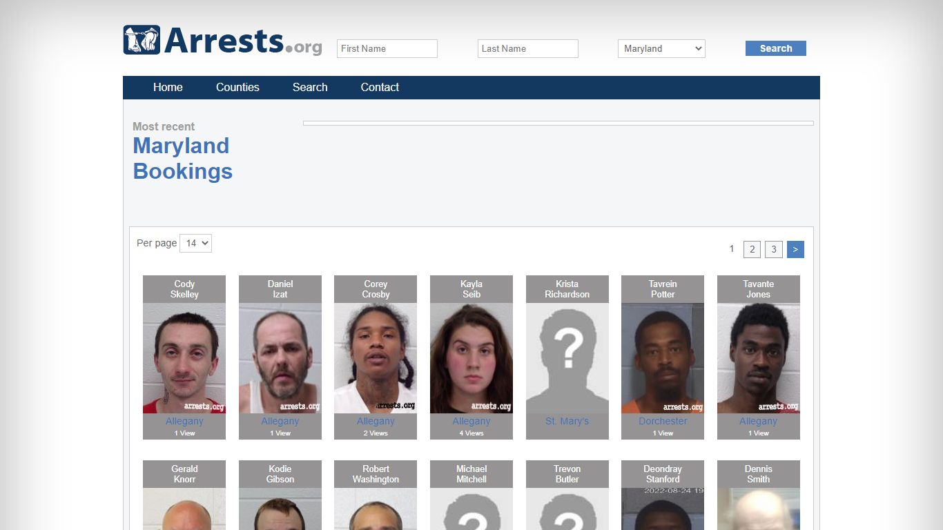 Maryland Arrests and Inmate Search